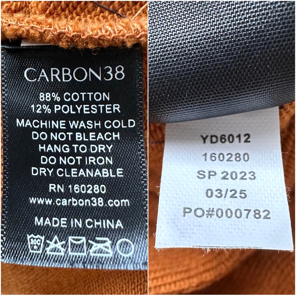 Carbon38 Sweatshirt Macrame Shoulder Pullover Long Sleeve Caramel Cafe XS - Picture 10 of 14